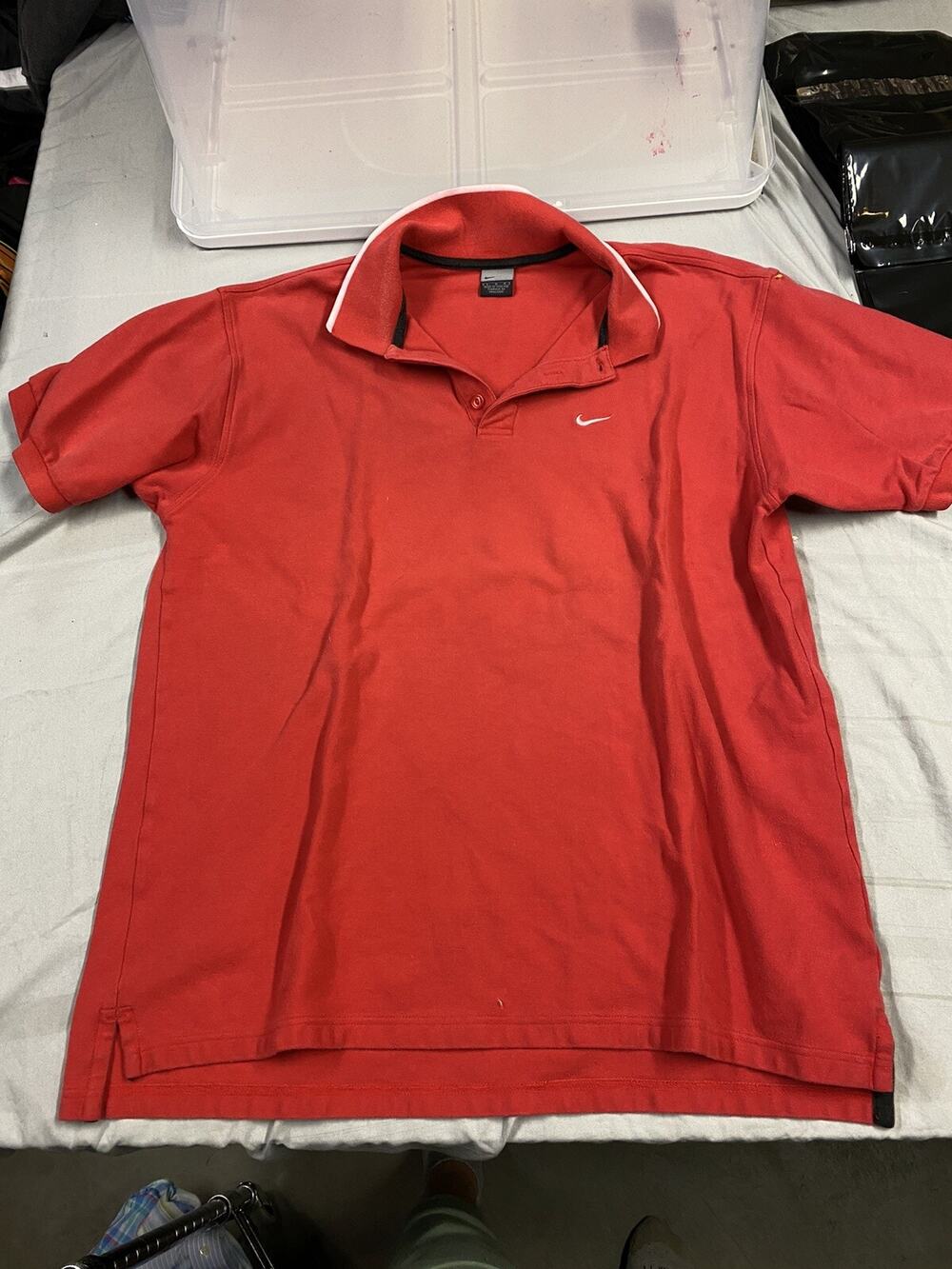 Vintage 90s Nike Men's Short Sleeve Style Polo Size Large Red